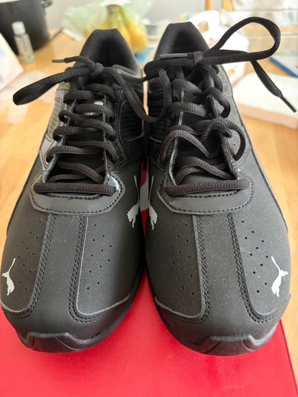 Puma Black and Silver Men's Tazon 6 FM Sneakers